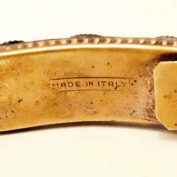 Spectacular Vintage Gold Micro-Mosaic Italian Bracelet - Picture 5 of 8